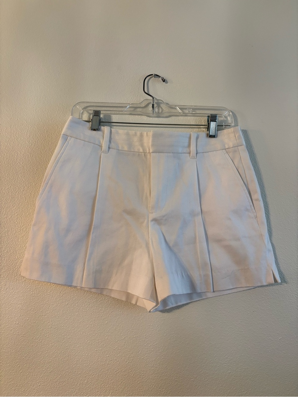 Banana Republic White High-Waist Tailored Shorts